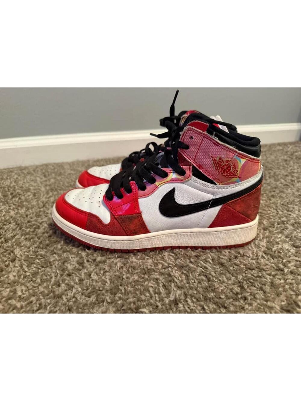 Air Jordan 1 Retro High OG Spider-Man Sneakers Youth 6.5 - Picture 5 of 8